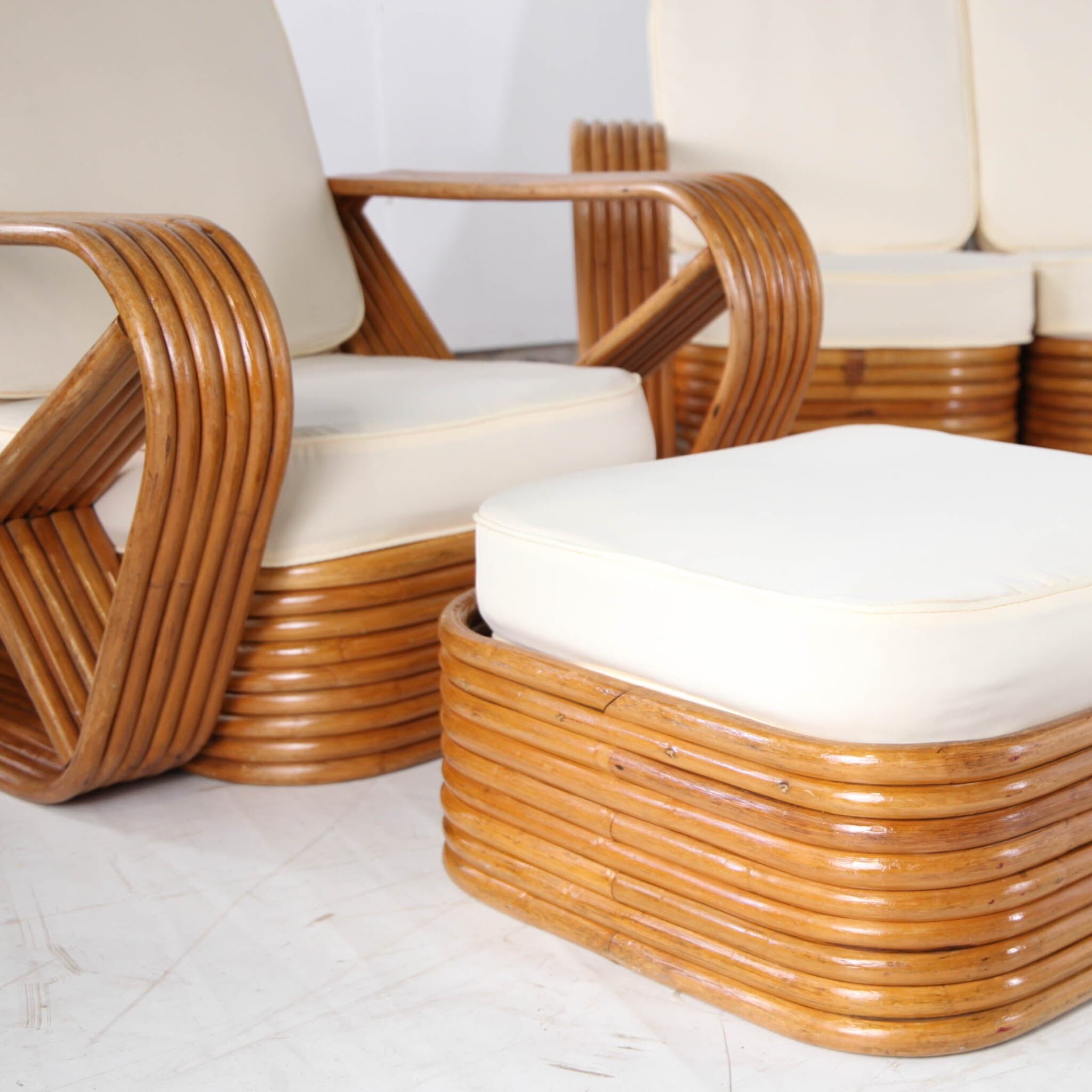 Salon en rotin de Paul Frankl