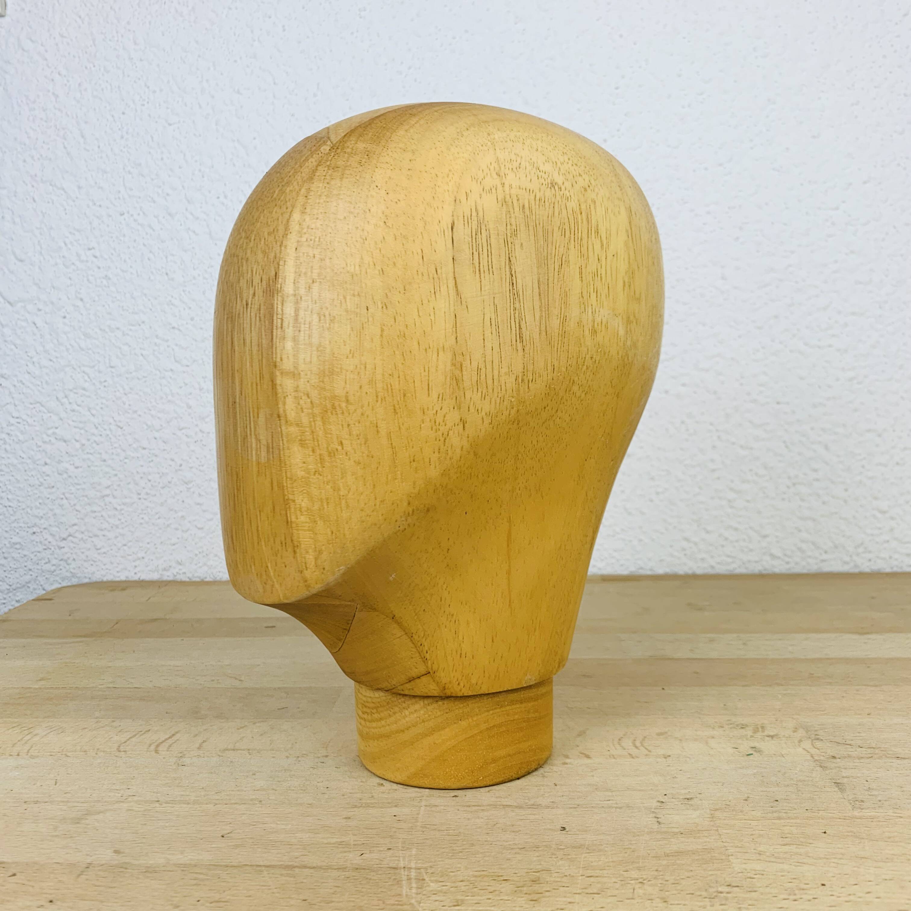 Vintage wooden hat head