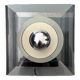 Wall lamp in chromed metal and plexiglass disco model by Jocelyne Trocmé, 1970