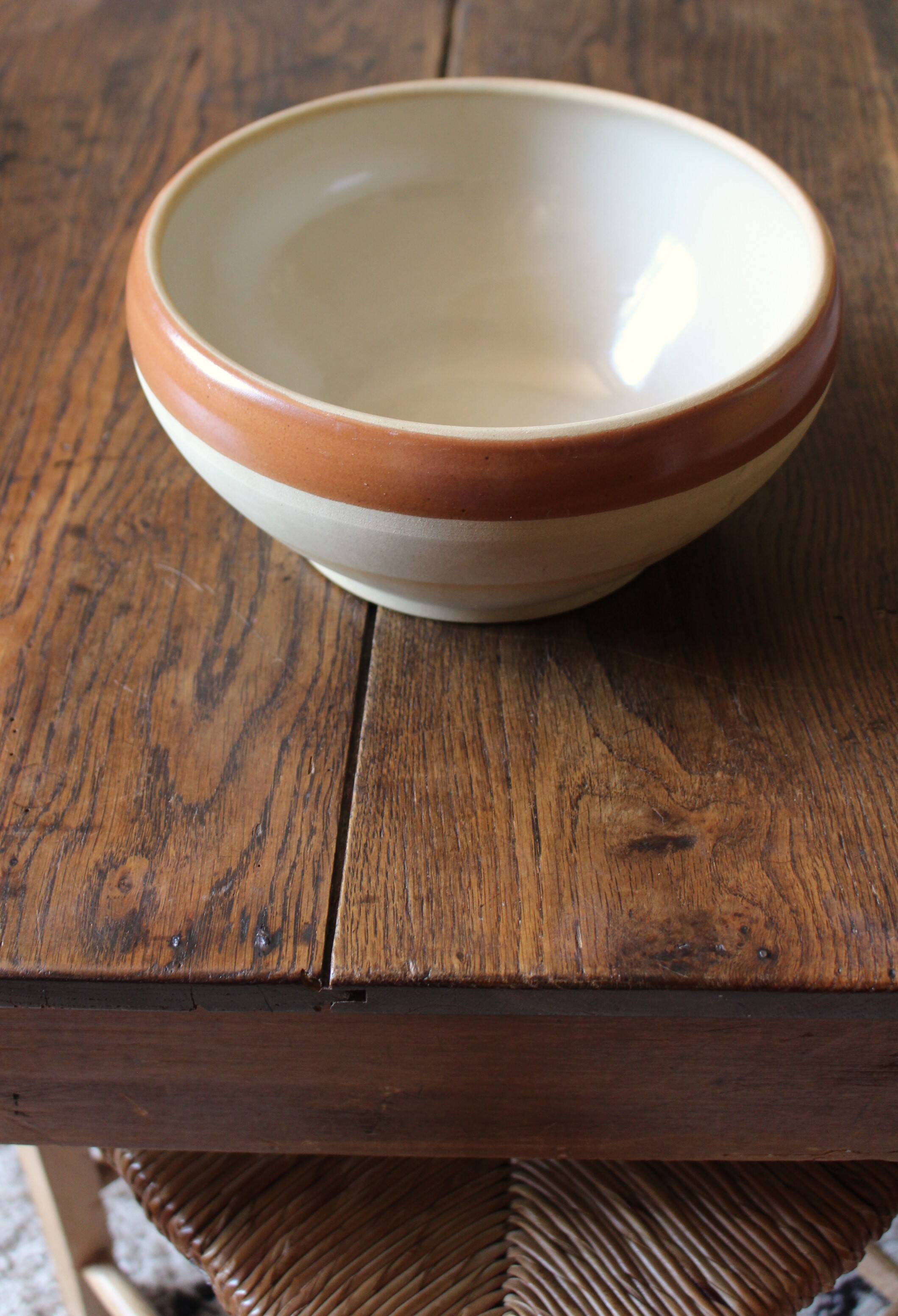 Vintage digoin stoneware salad bowl