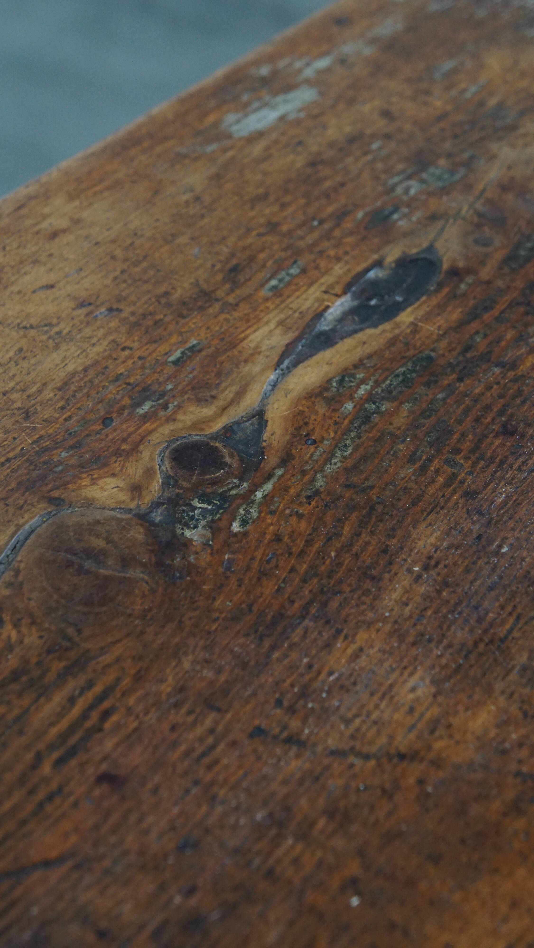Antique Spanish side table from the late 18th century with a drawer