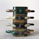 4 wooden napkin rings in the shape of a duck, made by Thiriet in France