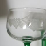 6 screen-printed Alsace wine glasses in very good condition