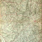 Old map of the Autun region Château Chinon