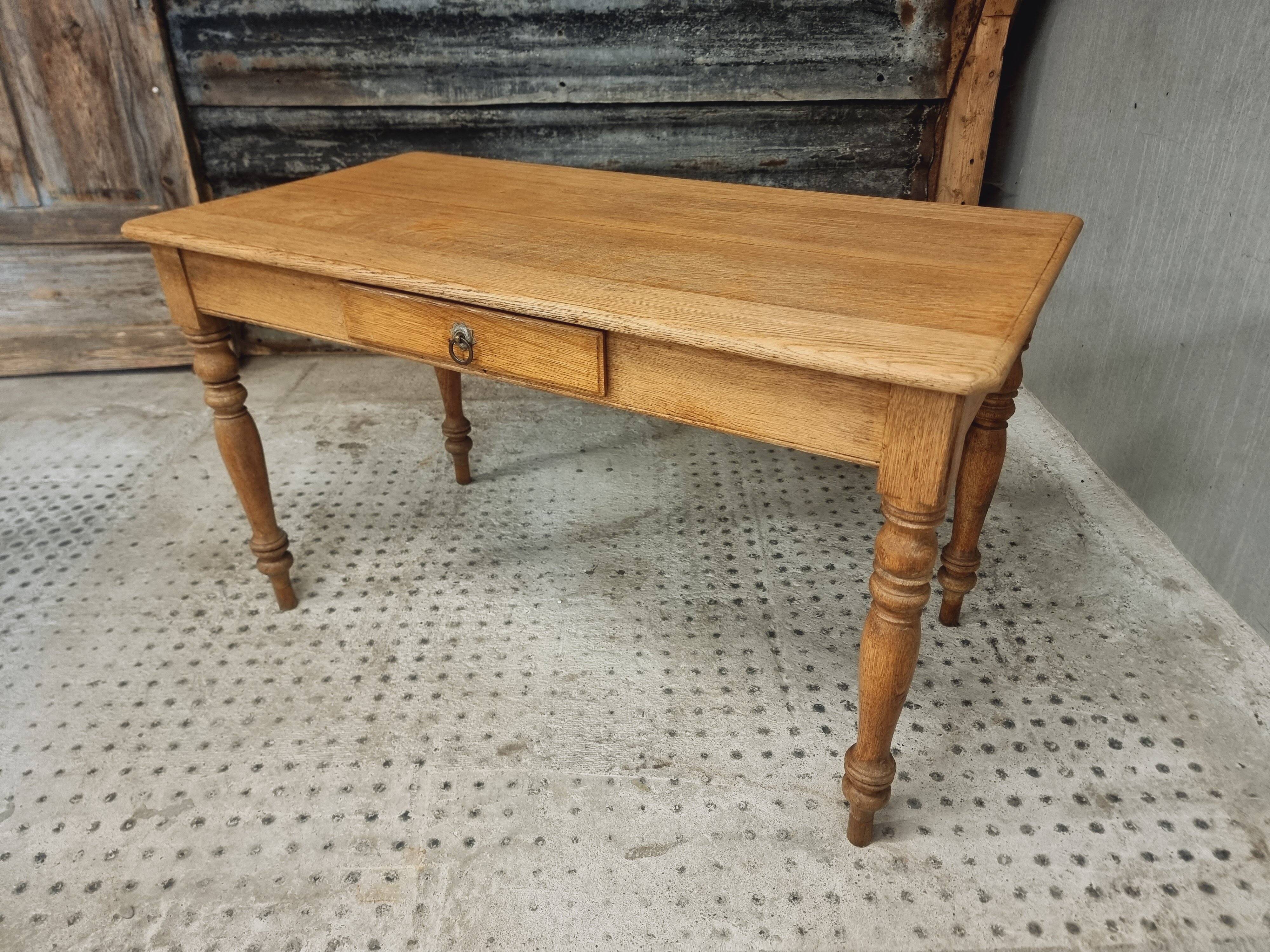 Antique oak table dining table kitchen table 69 x 130 cm