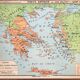 Old school map Hatier Brunhes 43, 1940 - Greece and ancient Italy