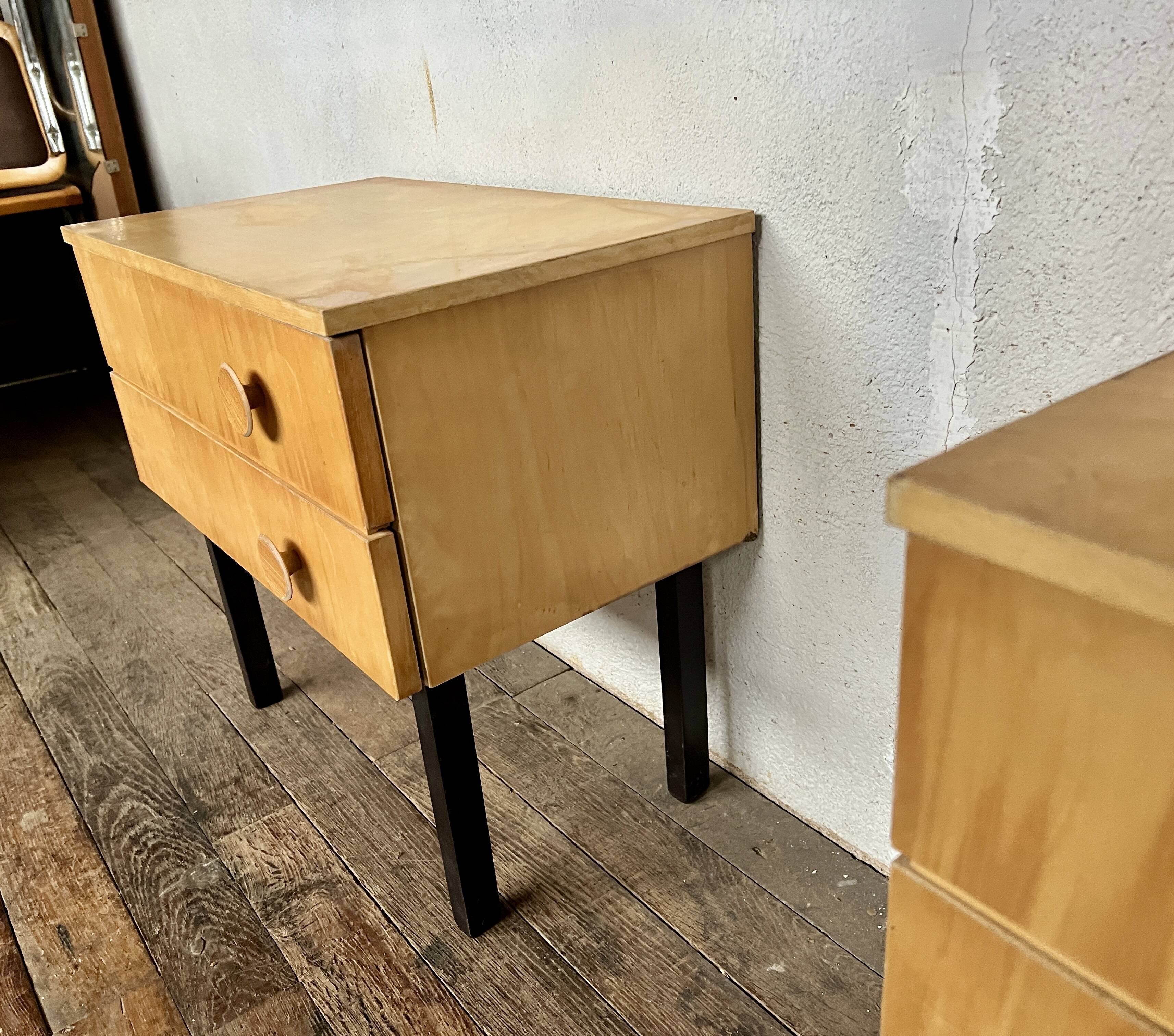 Pair of vintage bedside tables