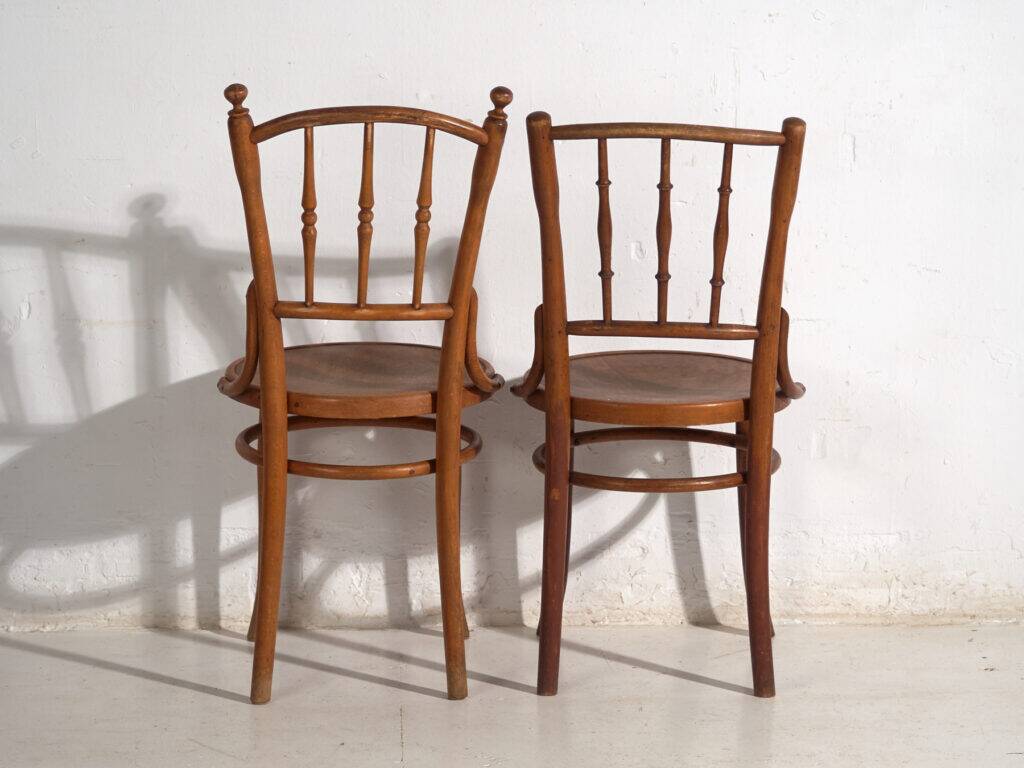 Set of 4 antique bentwood chairs in Thonet style – Central Europe, circa 1900