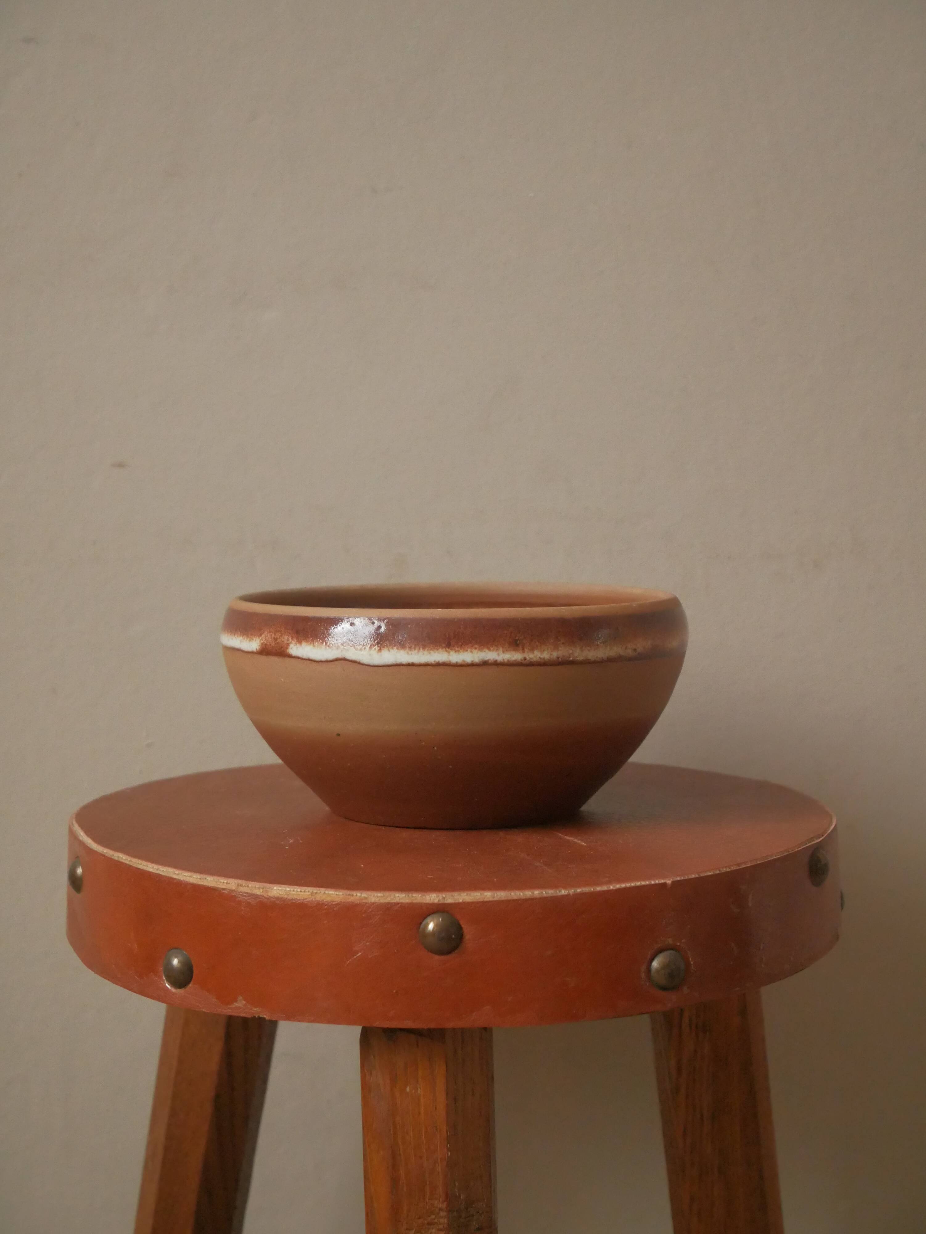 Ceramic stoneware bowl handmade pottery Scandinavian country decoration RJ handmade object