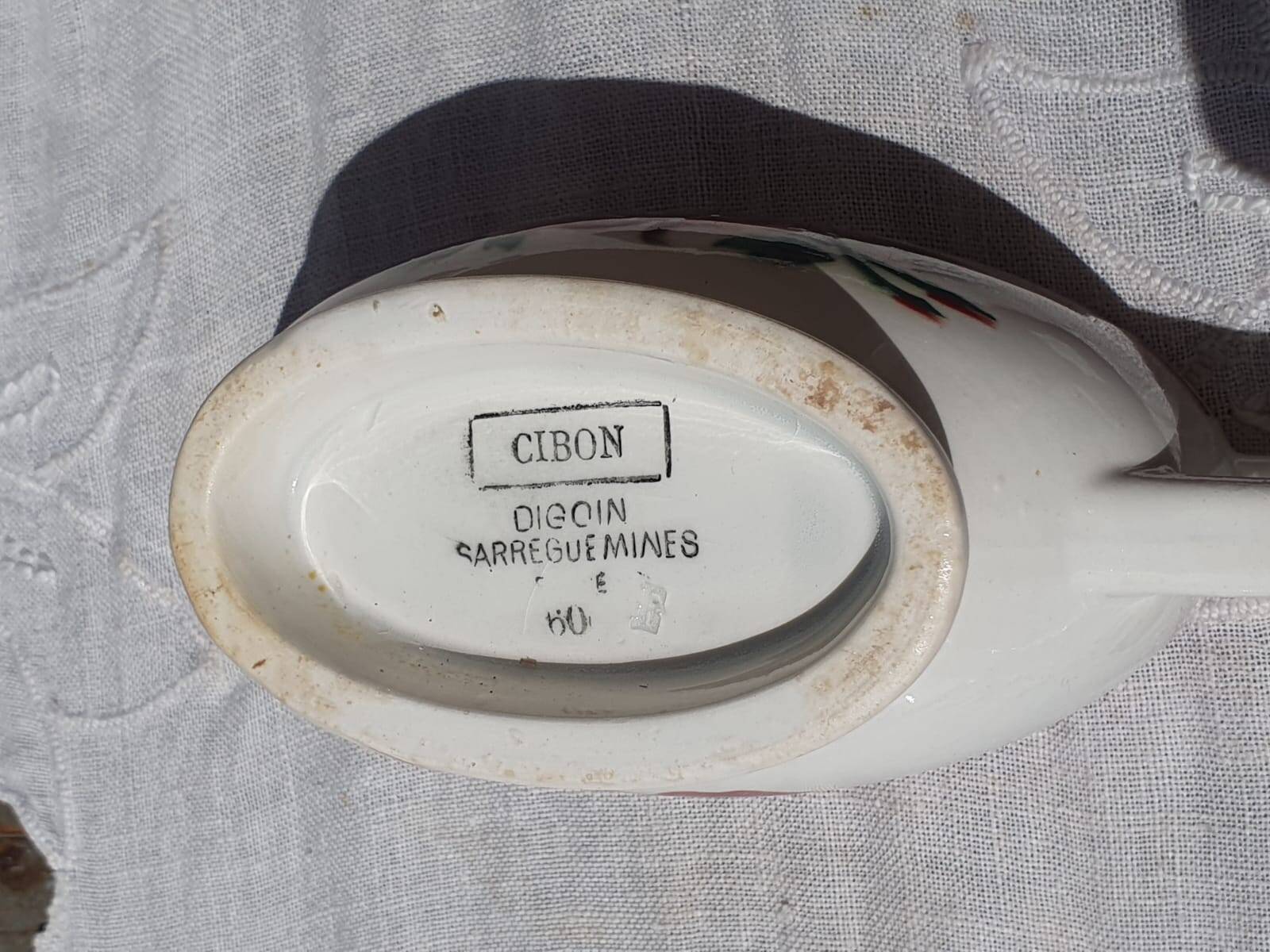 gravy boat Digoin Sarreguemines