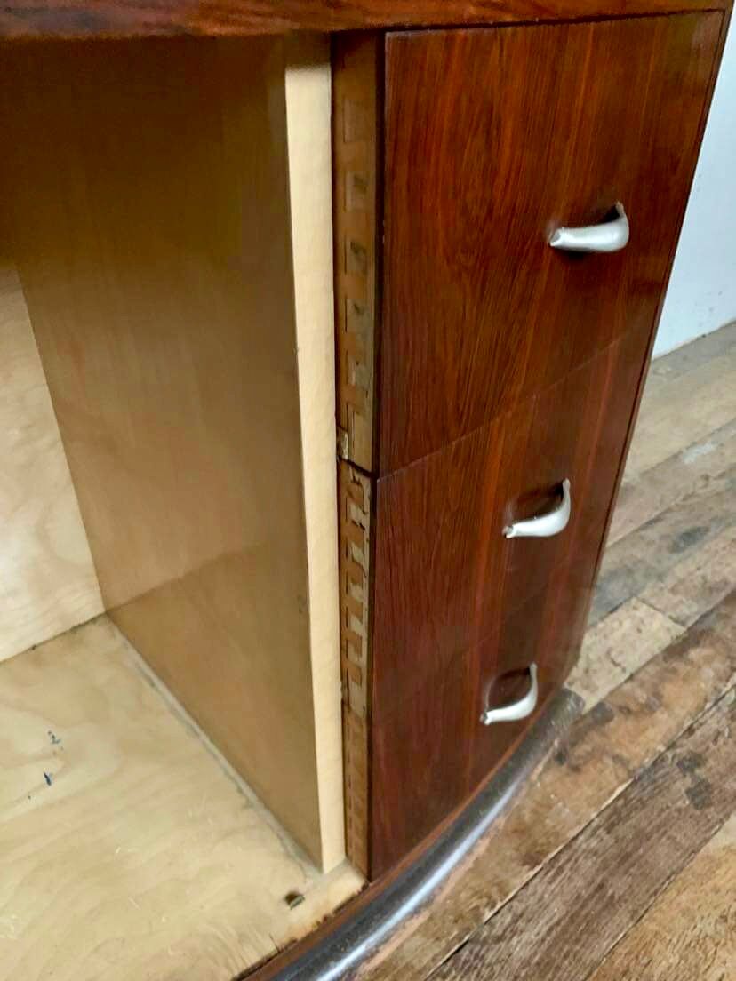 Bureau secrétaire art déco en palissandre