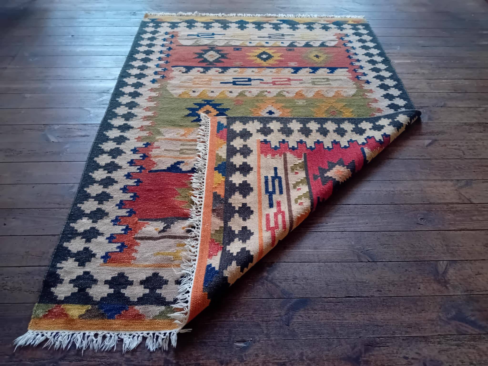 Handmade Indian Kilim Sivas 200x140cm