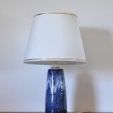 Glazed ceramic table lamp from Valholm, Denmark