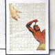 Tirage signé collage Puzzle Tarzan