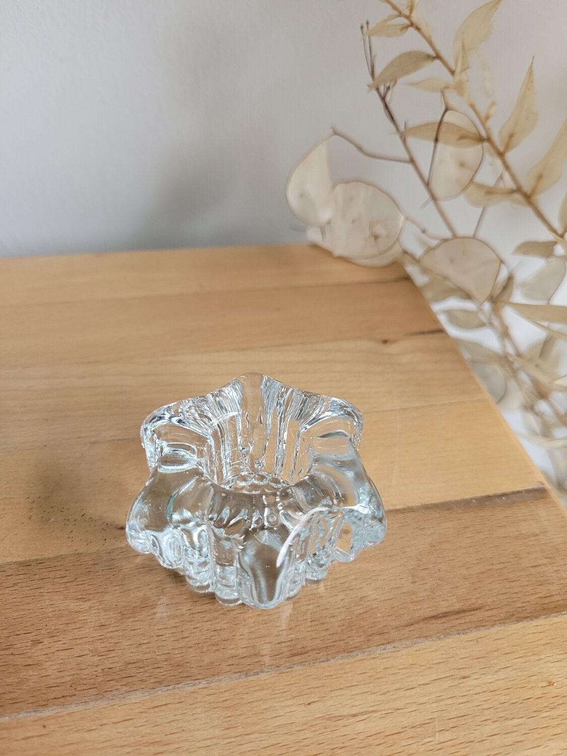 Star glass candle holder