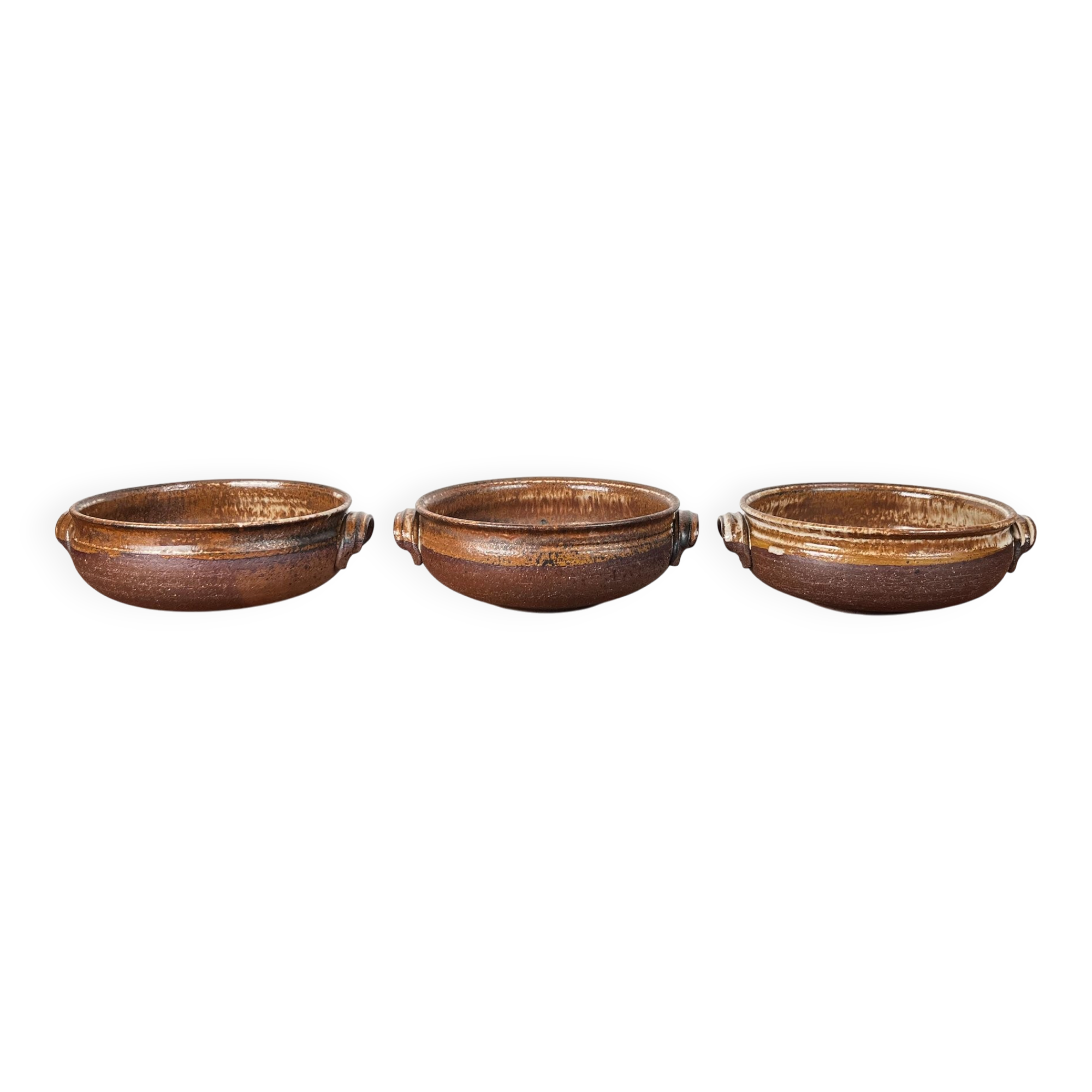 Vintage ceramic bowls from the Danish studio Aase & Leif Vange Keramik, set of 3.
