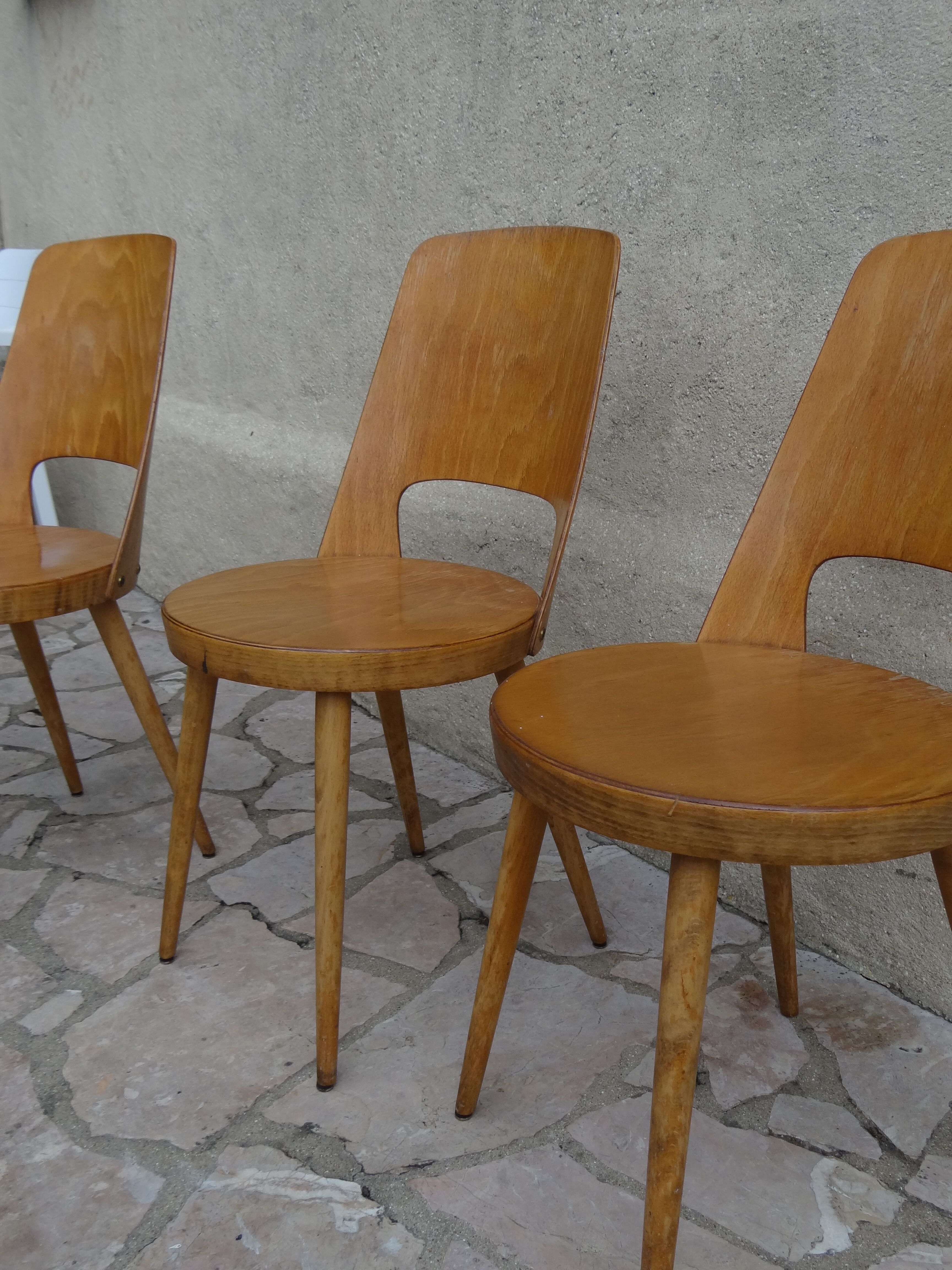 Suite of 4 chairs Baumann model «Mondor»