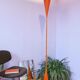 Lampadaire orange sablier postmoderne 1980
