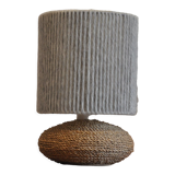 Rafia and wool lamp