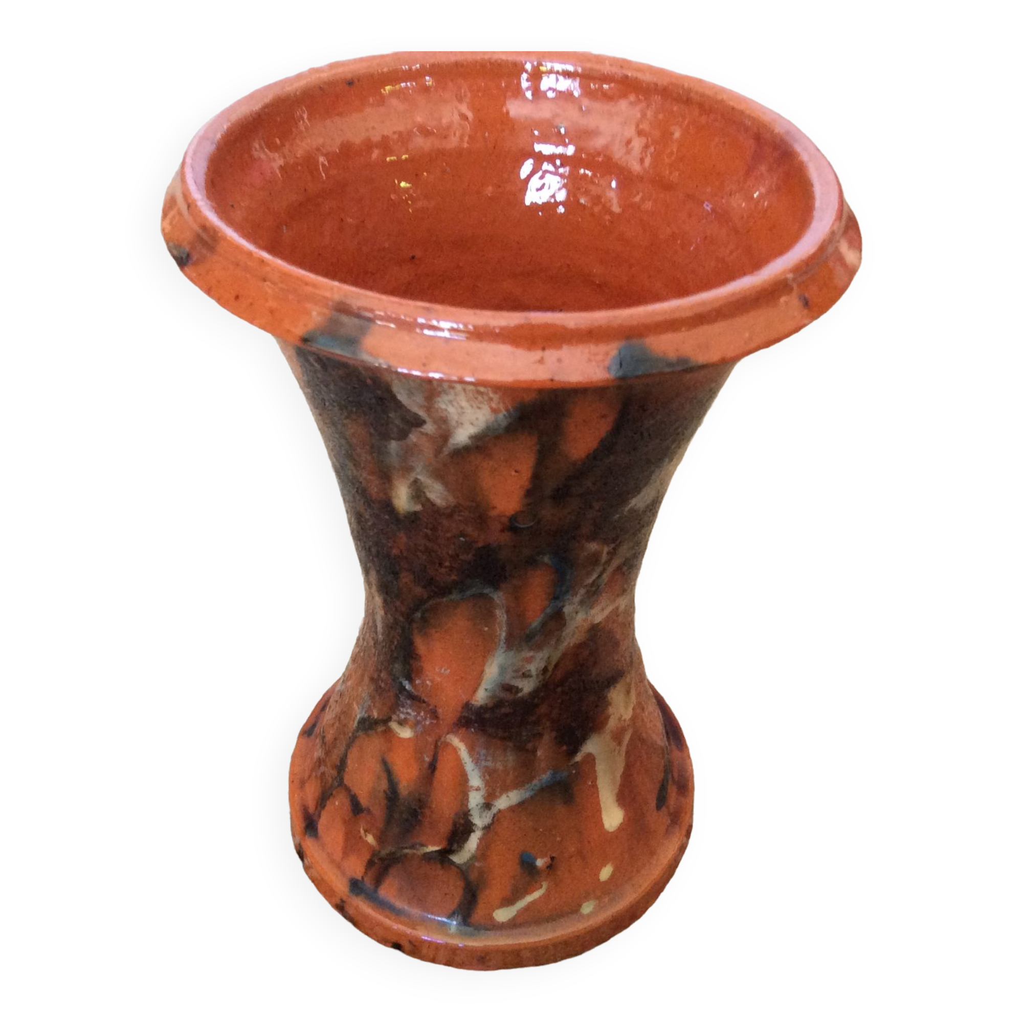 Glazed terracotta vase