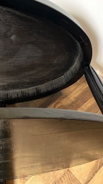 Gueridon console bois noir art déco