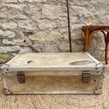 Valise ancienne bois et cuir