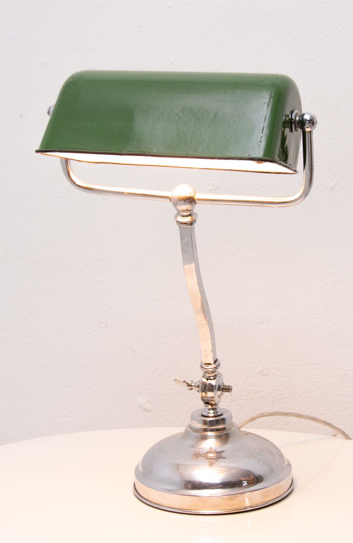Art Deco adjustable banker lamp, 1930