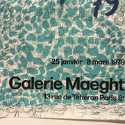 Jean-paul riopelle, galerie maeght, 1979. original poster in lithography