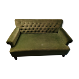 Banquette capitonnée vert sapin