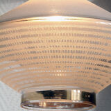 Suspension lamp Diabolo saucer in frosted glass.