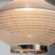 Suspension lamp Diabolo saucer in frosted glass.