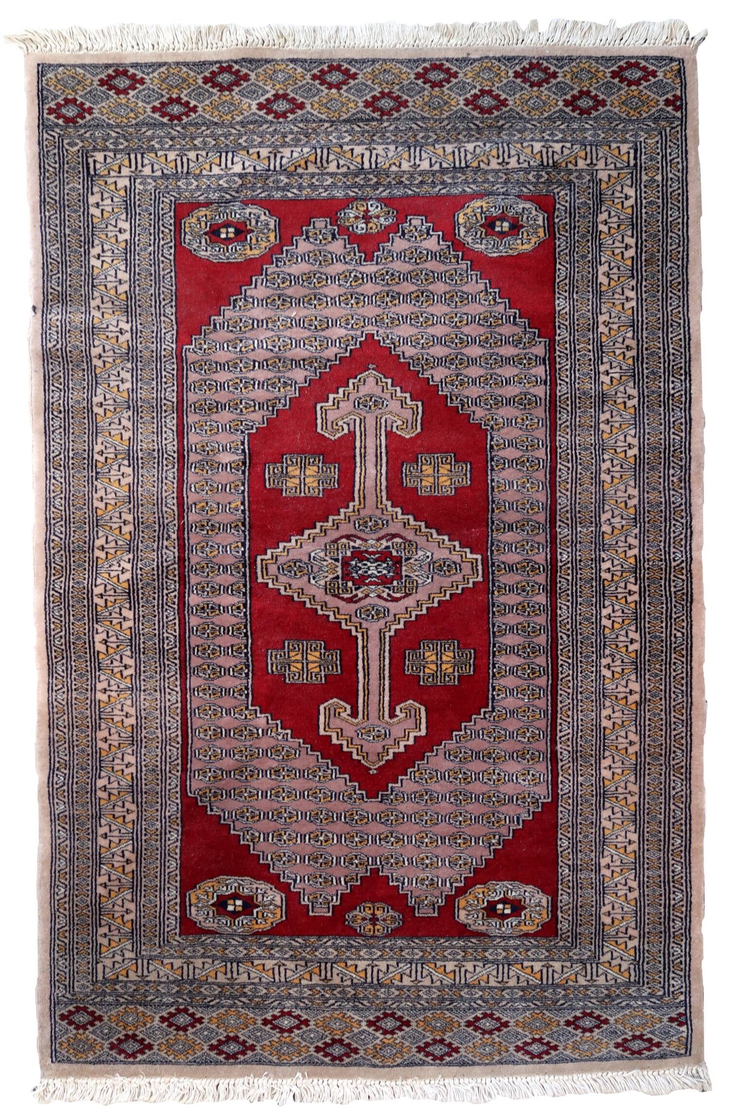 Tapis vintage fait main Boukhara ouzbek – 98 cm x 156 cm