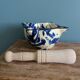 Glazed terracotta mortar and wooden pestle