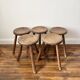 Tabouret tripode brutaliste
