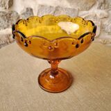 Coupe en verre ambrée