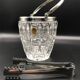 Crystal ice bucket and tongs