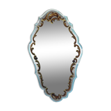 Miroir biseauté et églomisé style baroque vintage