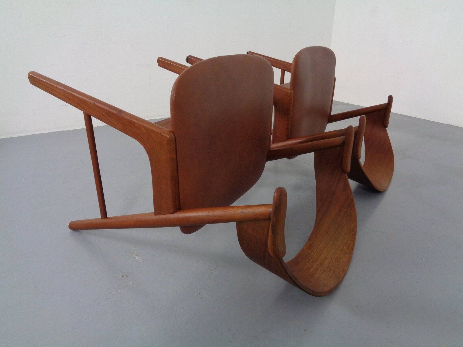 Teak dining chairs in teak by Korup Stolefabrik, Denmark, 1960s, set of 2.