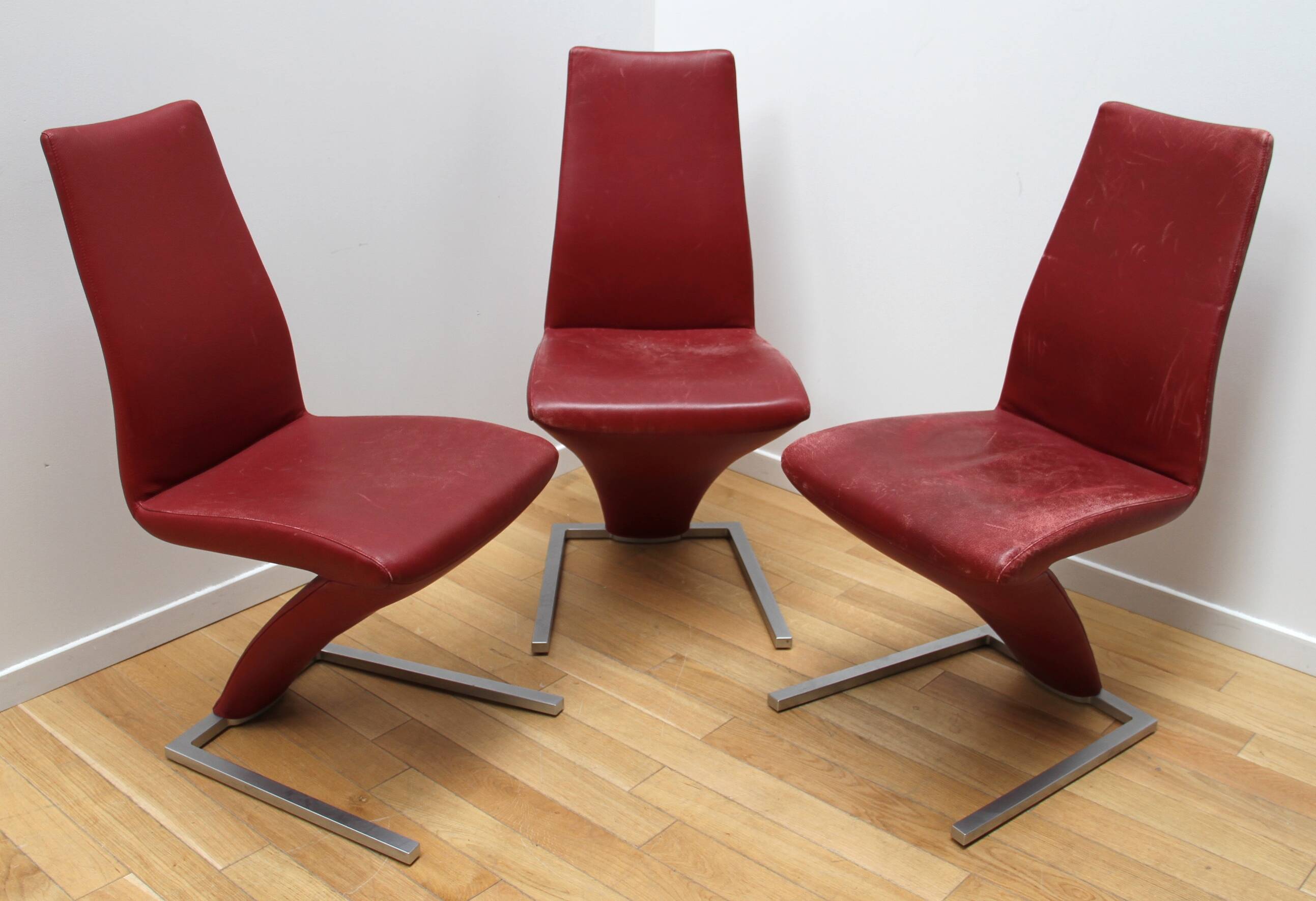 Suite of 3 Rofl Benz 7800 armchairs