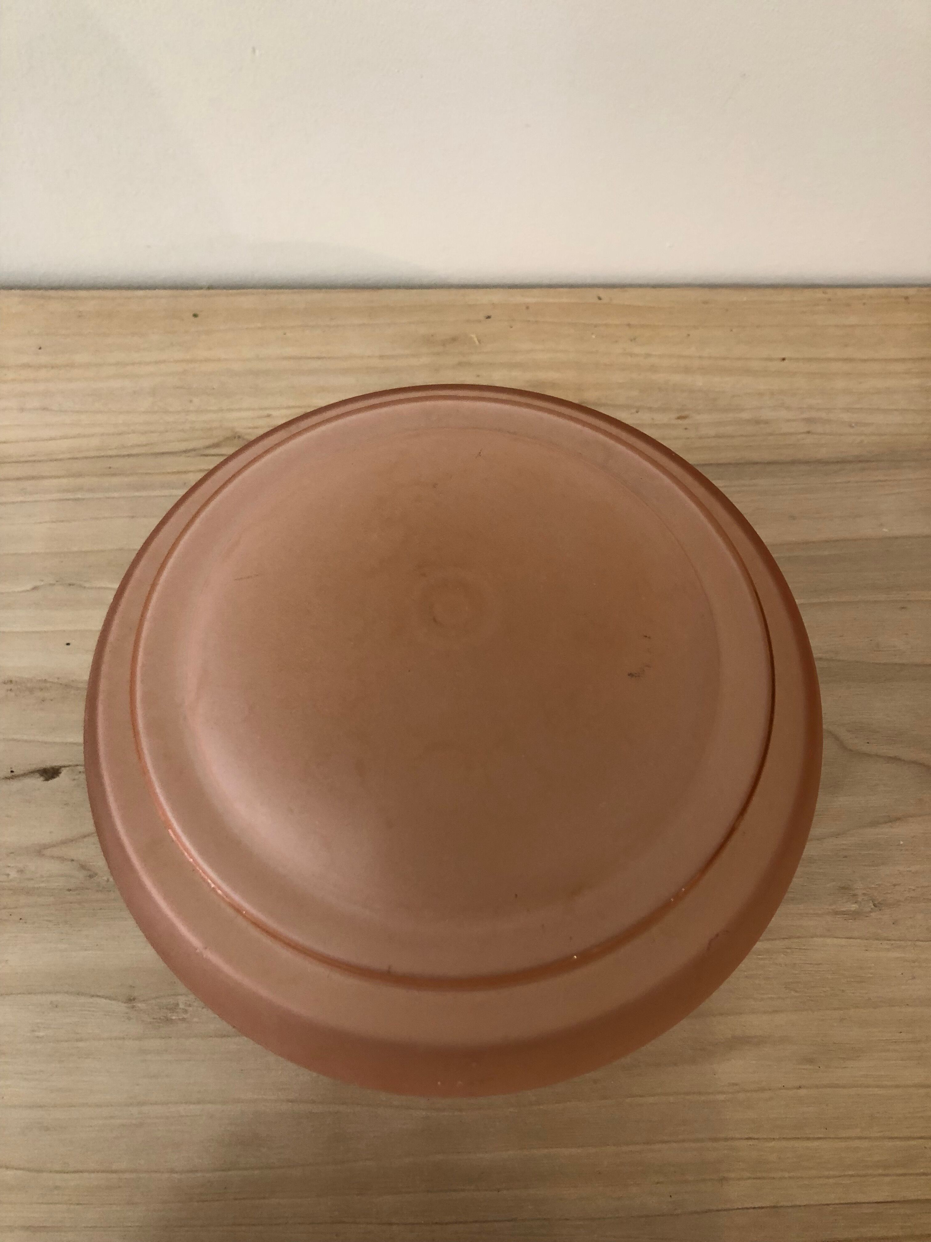 Pink glass ceiling lamp