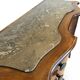serpentine commode in antique walnut