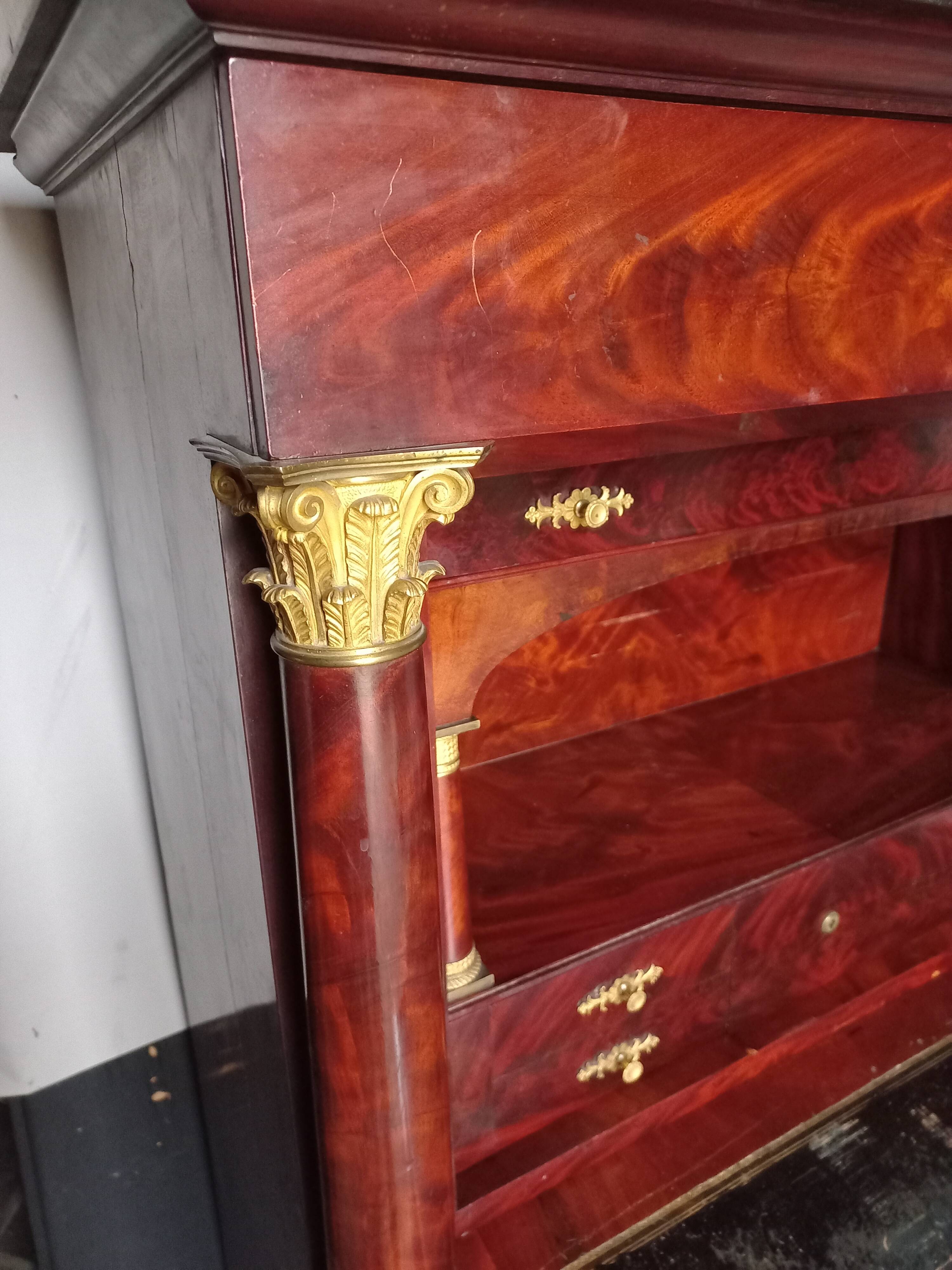 Empire Period Corinthian Bronze Secretary