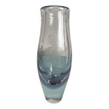 Kosta Boda Vintage Blown Glass Vase - Dancer & Purple Spiral