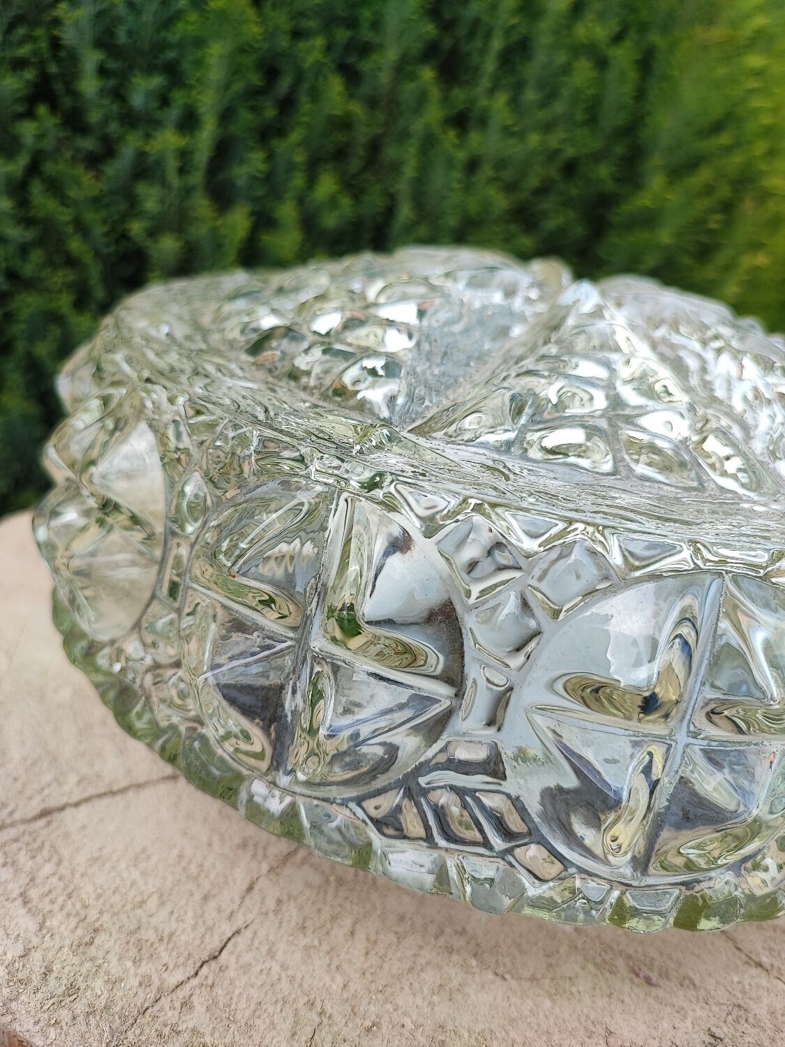 Vintage glass ceiling lamp