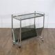 Aluminum and glass side table 1970