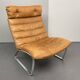 JK 720 lounge chair, cognac-coloured leather, by Jørgen Kastholm for Kill International, 1970s