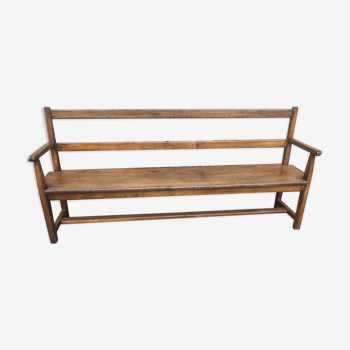 Bench with backrest