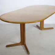Mid Century Dining Table in Oak by Falster Furniture, 1970s