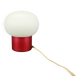 Burgundy Red opaline glass table lamp from the 1970s space age.
