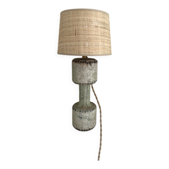 Antique bowling lamp with patina